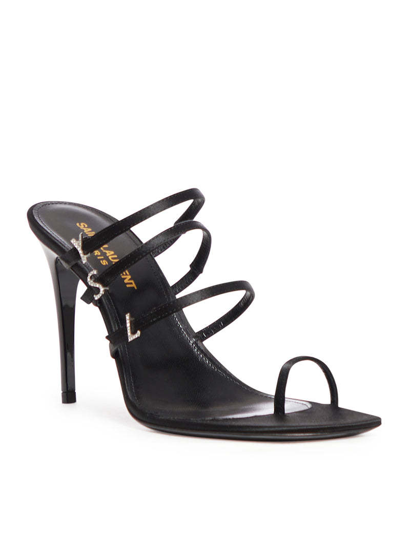 SAINT LAURENT JERRY 95MM SATIN MULES