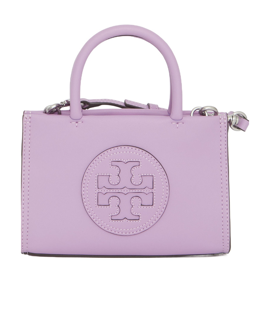 Tory Burch Logo-patch Mini Bag In Purple