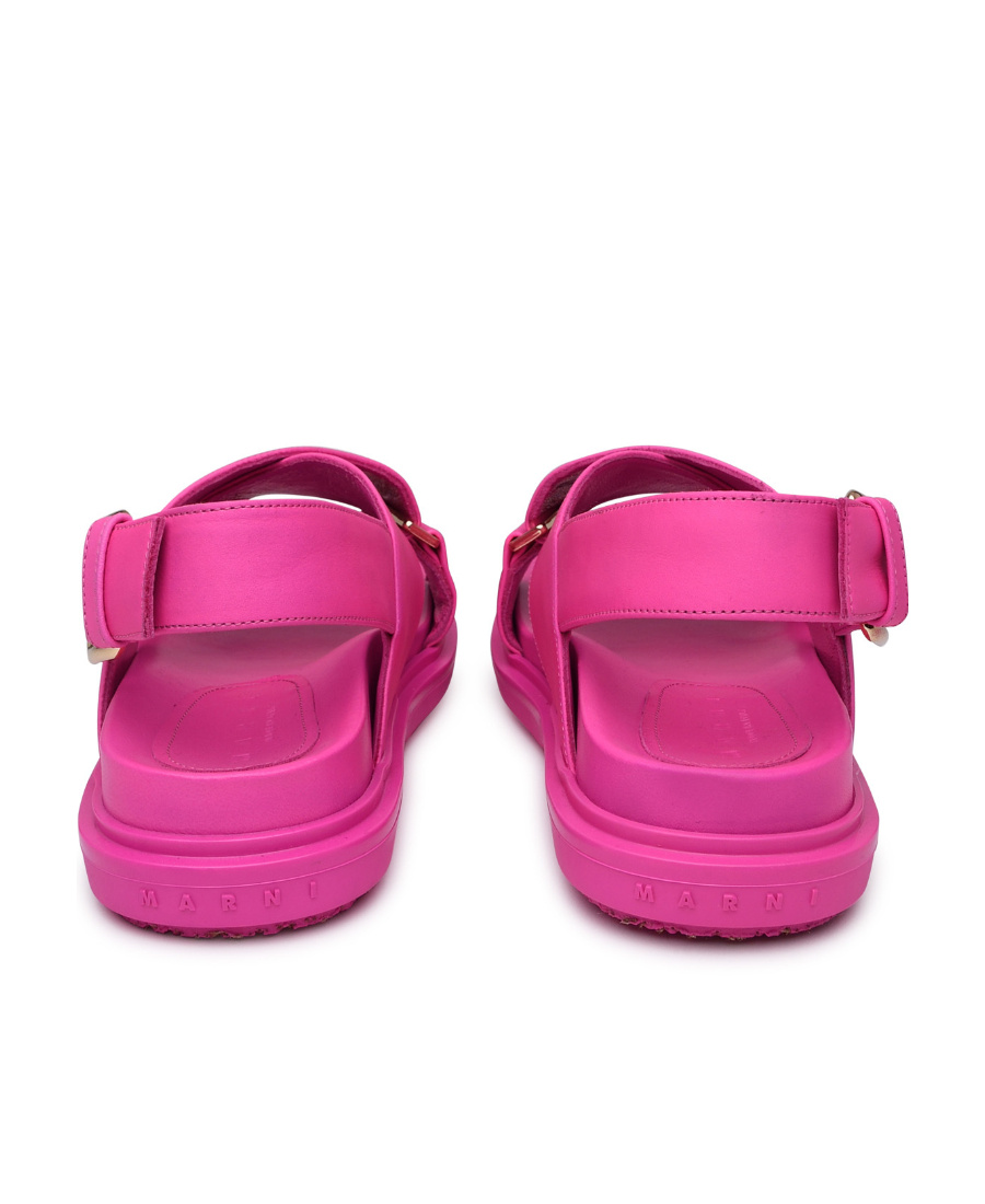 Marni Woman Sandals Fuchsia Size 6 Leather In Pink