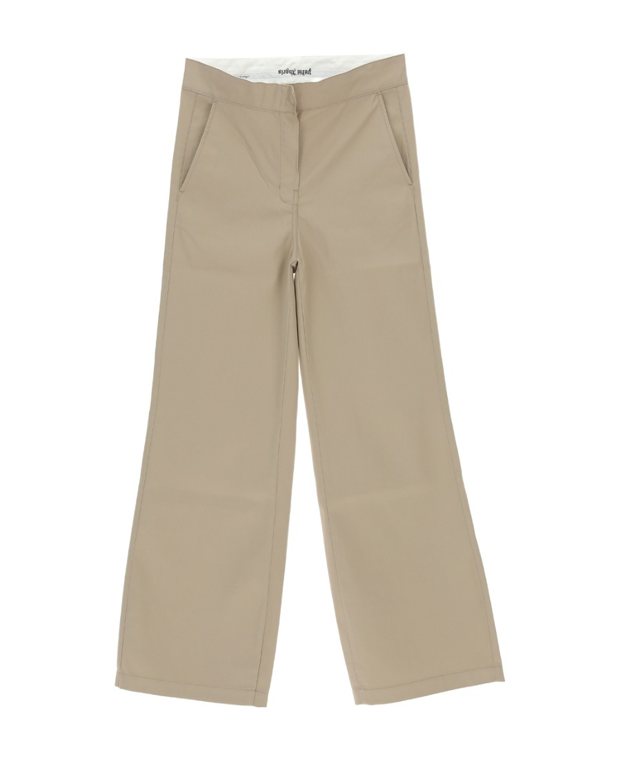 Palm Angels Reversed Waistband Chino Pant Beige  Whi In Nude