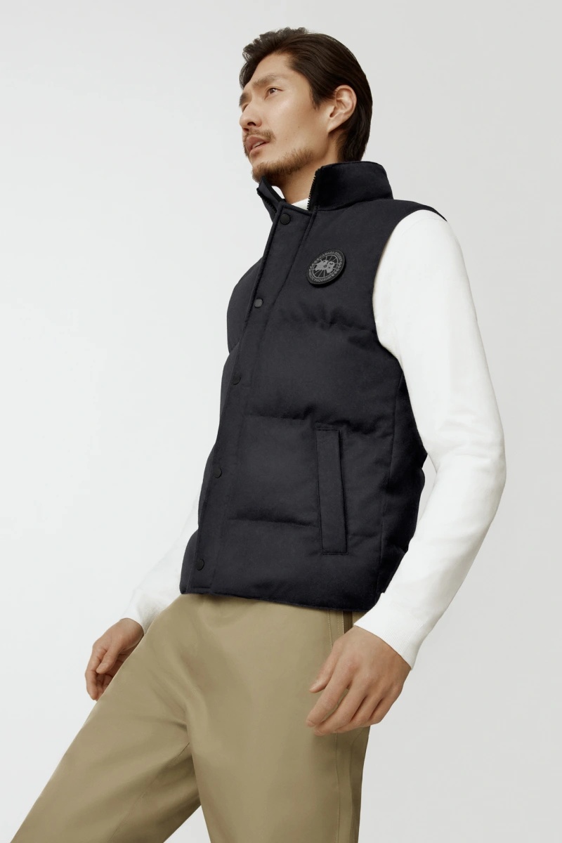 Canada Goose Garson Vest Wool Atlantic Navy In Black