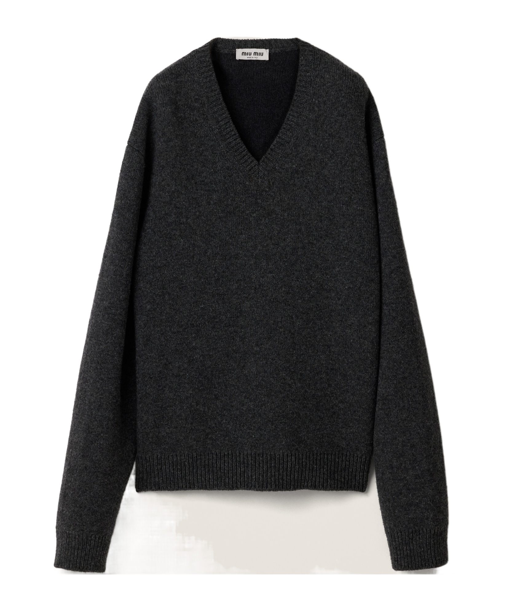 Miu Miu V-neck Pullover In Black
