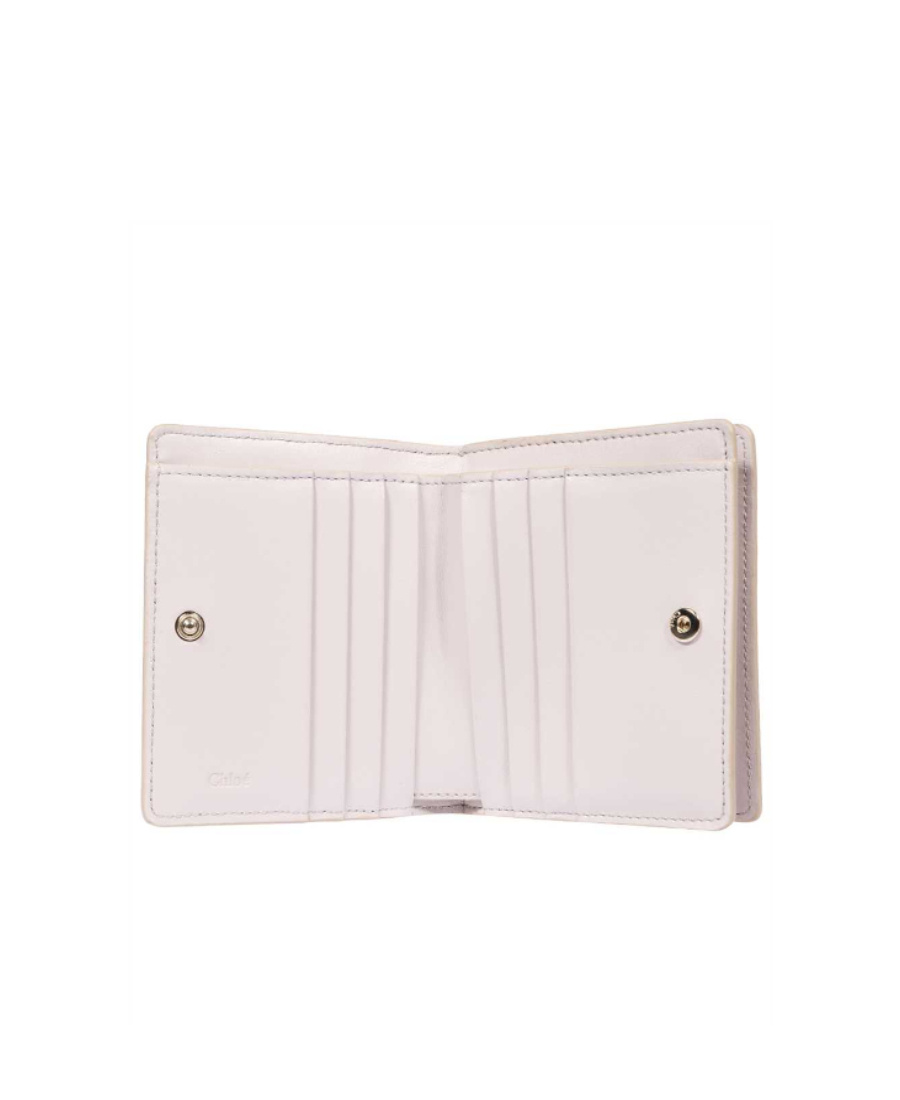 Chloé Logo Wallet In White