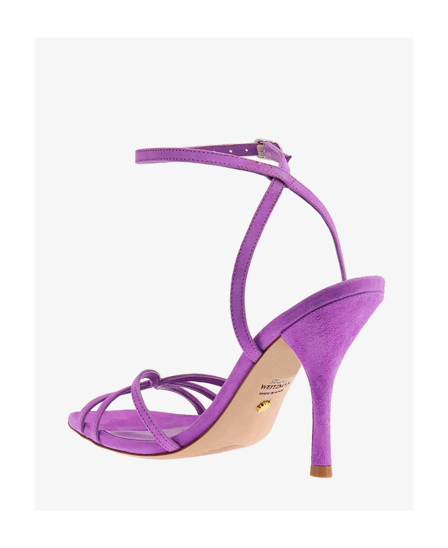 Stuart Weitzman Lilac Suede Barelythere 100 Sandals In Purple