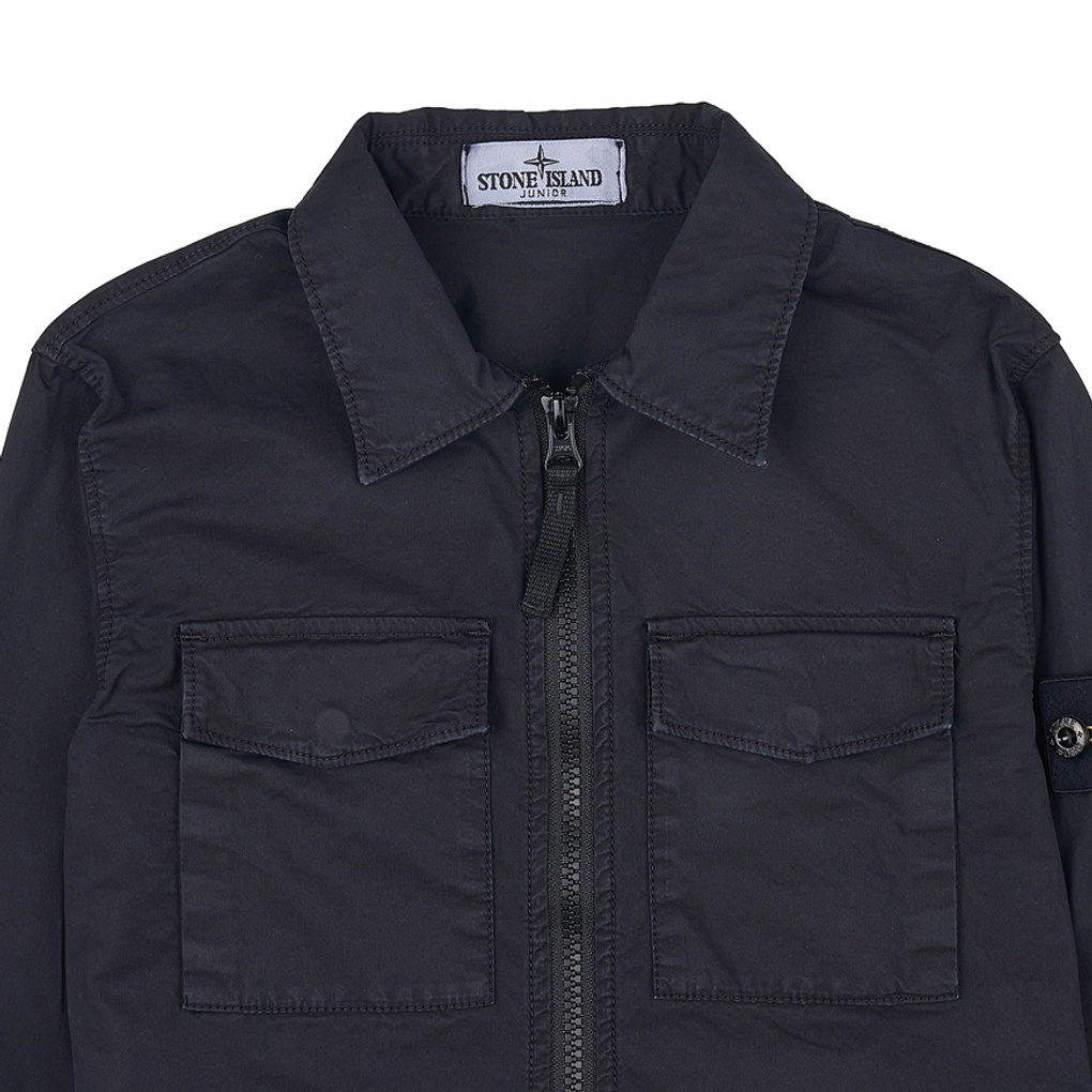Stone Island Long-sleeved Jacket In Black