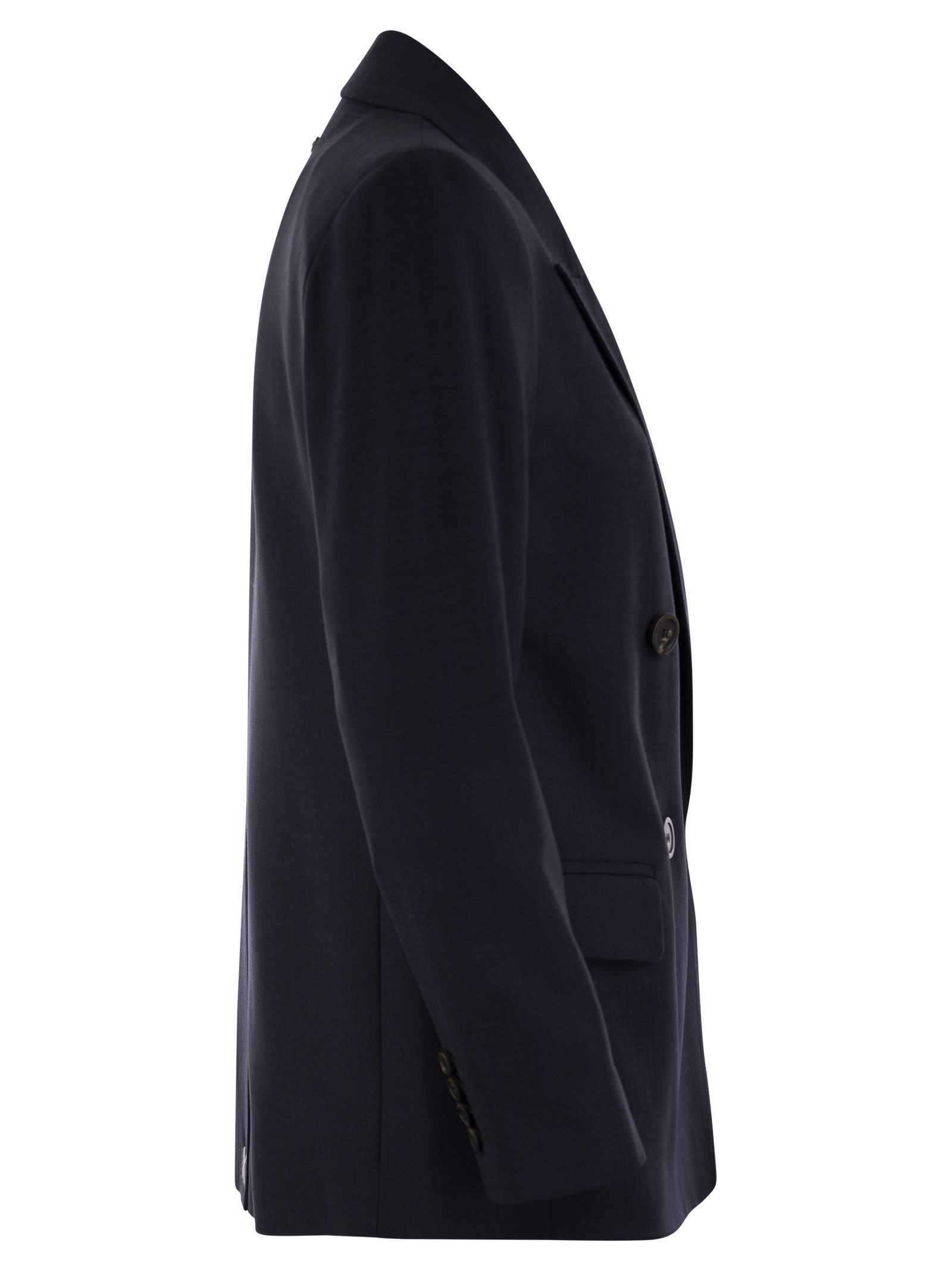 Peserico Woman Blazer Midnight Blue Size 12 Polyester In Blue