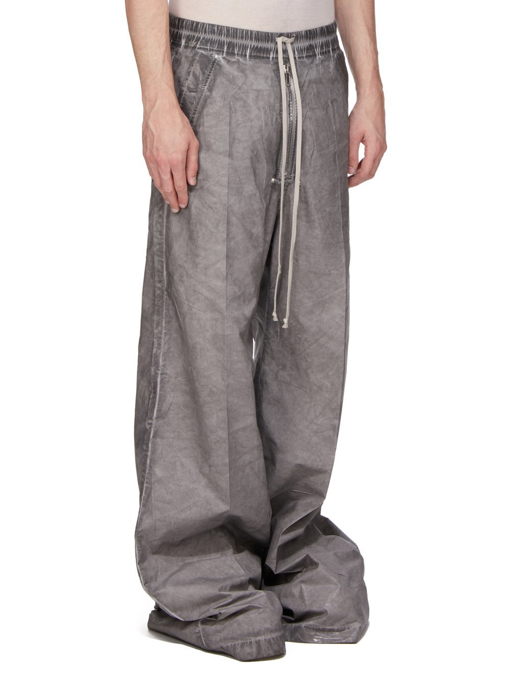 Rick Owens Drkshdw Drawstring Elastic Waist Casual Pants In Gray