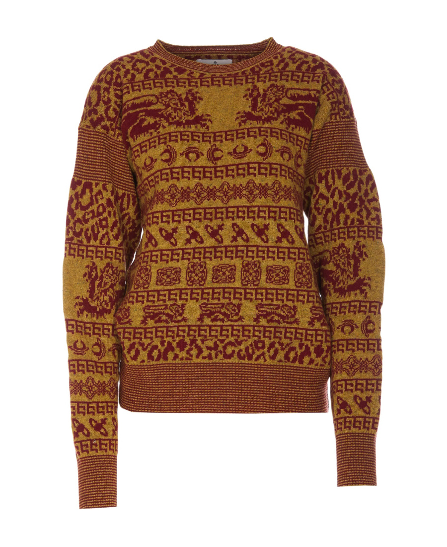 Vivienne Westwood Intarsia Wool-blend Jumper In Brown