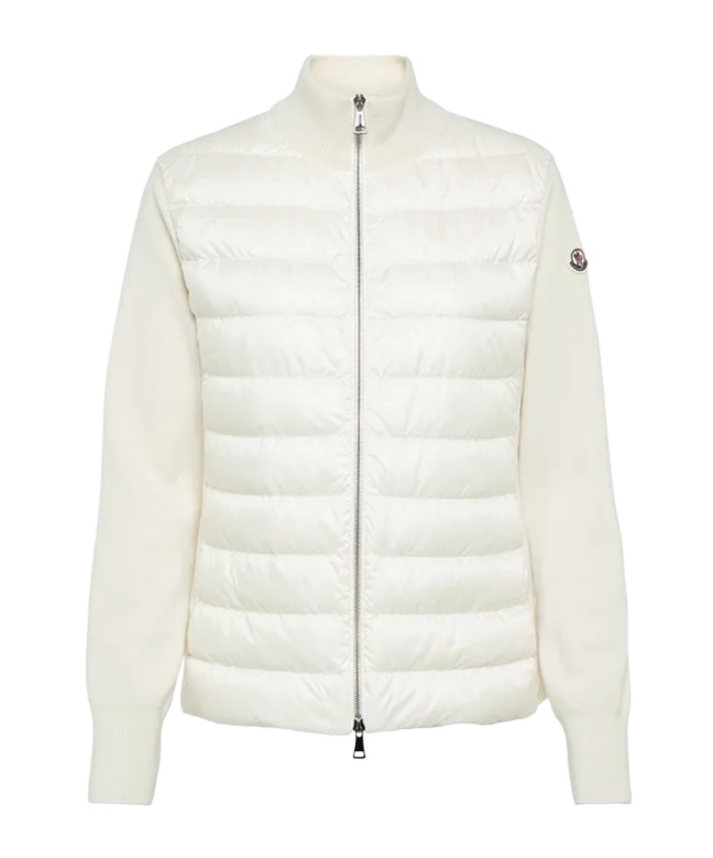 Moncler Long-sleeved Cotton-padded Jacket In White