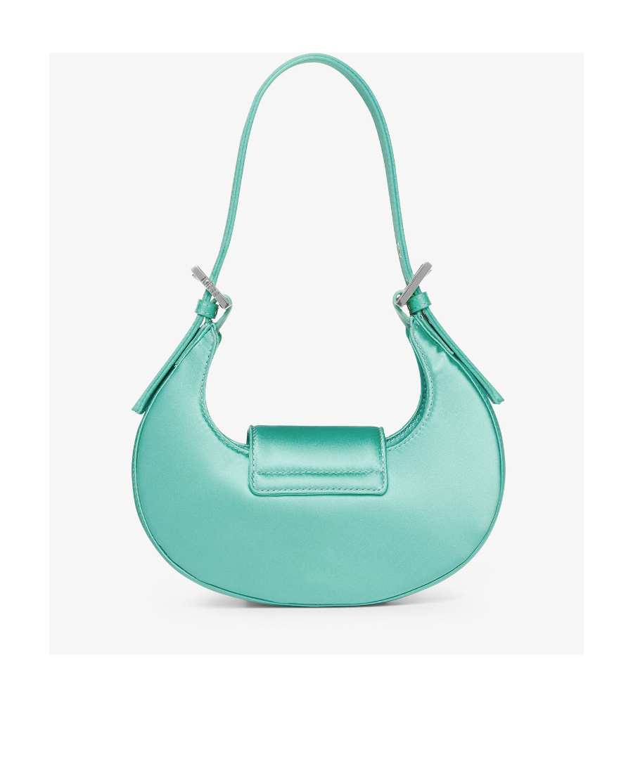 Fendi Mini Cookie Handbag In Satin In Green
