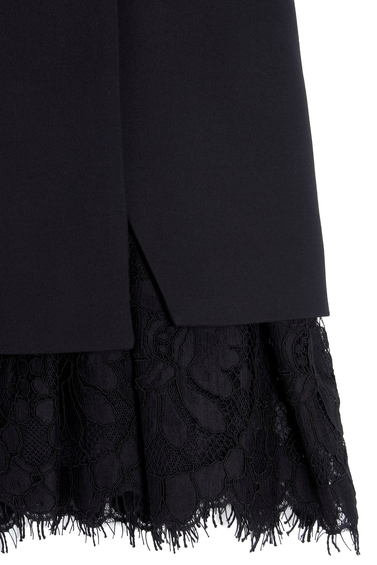 Alexander Mcqueen Lace-trim A-line Skirt In Black