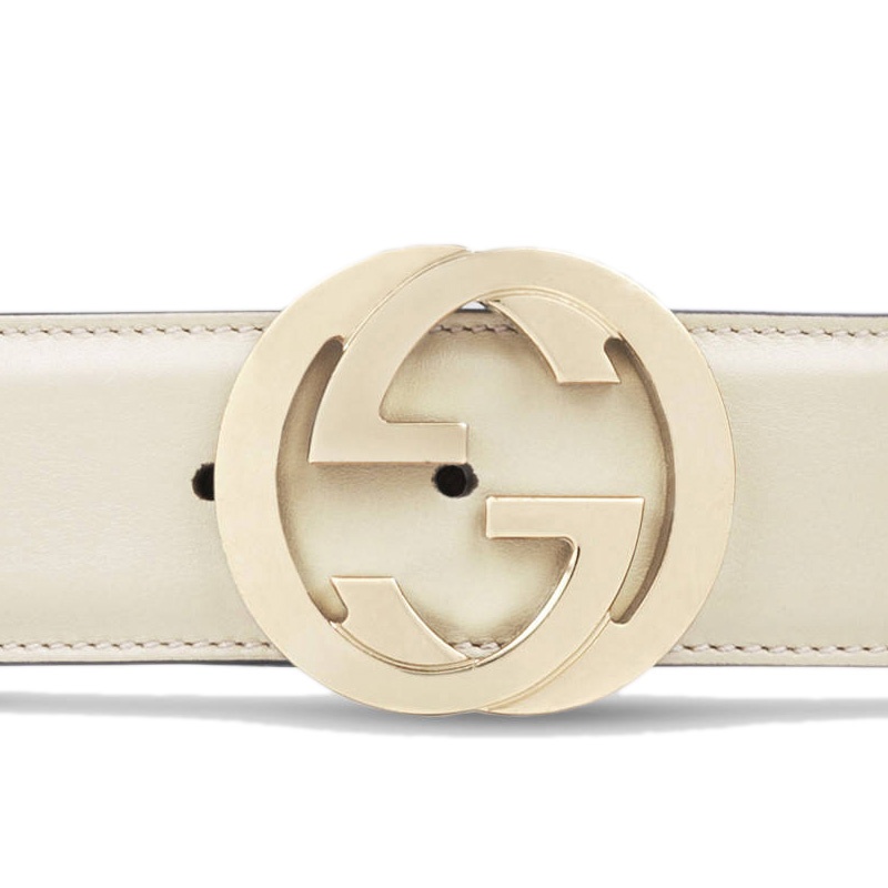 Gucci Mutual Buckle Double G Belt In Nude