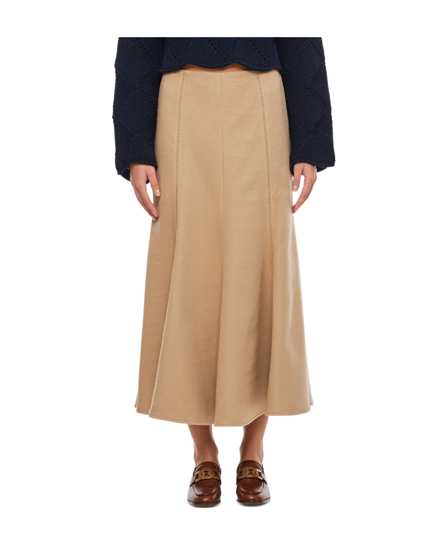 Gabriela Hearst Medium Length Skirt In Nude