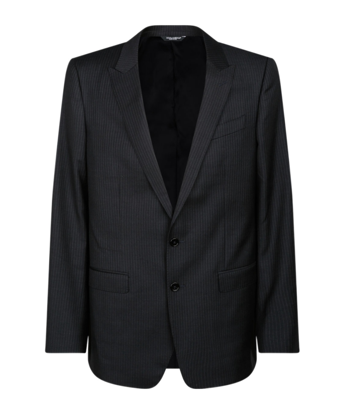Dolce & Gabbana Pinstriped Virgin-wool Blazer In Black