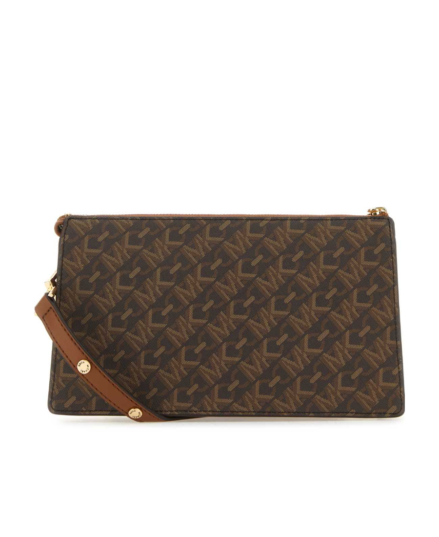 Michael Michael Kors Monogram-jacquard Crossbody Bag In Green