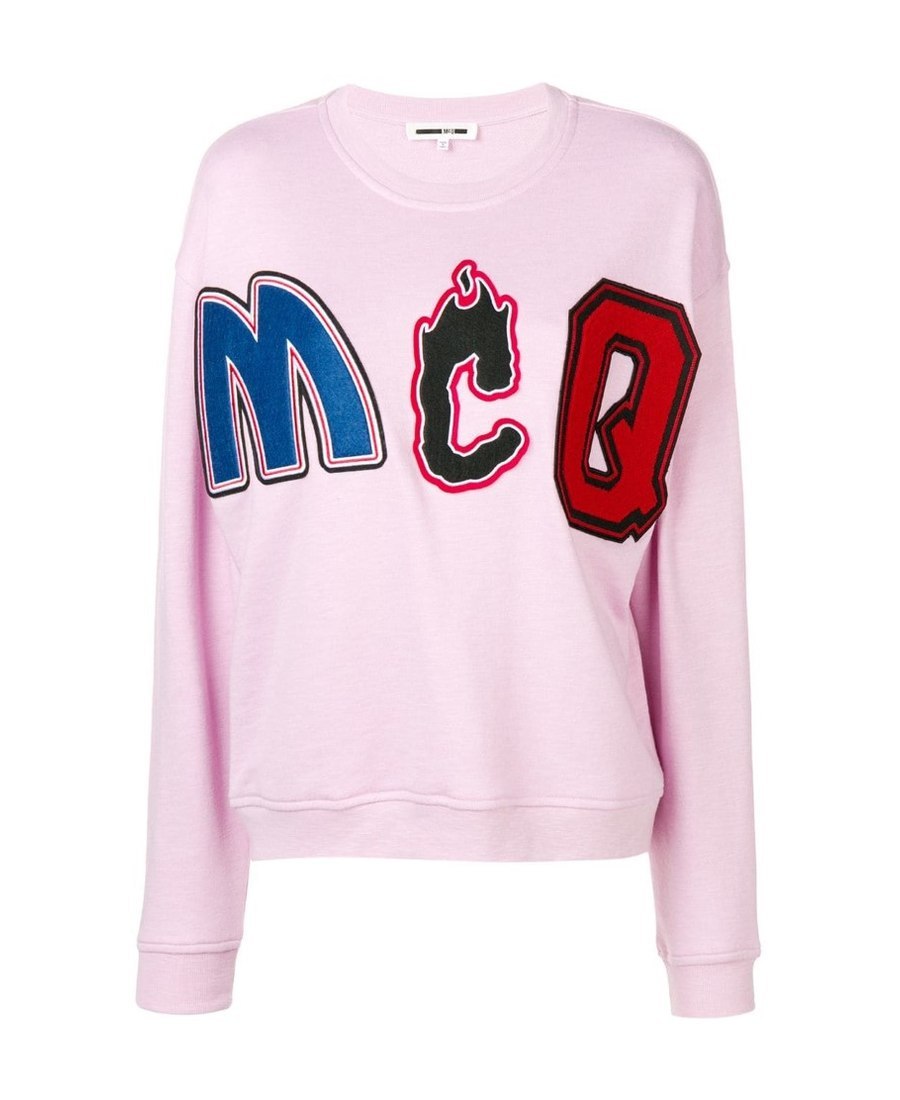 Mcq By Alexander Mcqueen Logo Printed Pullover In Pink