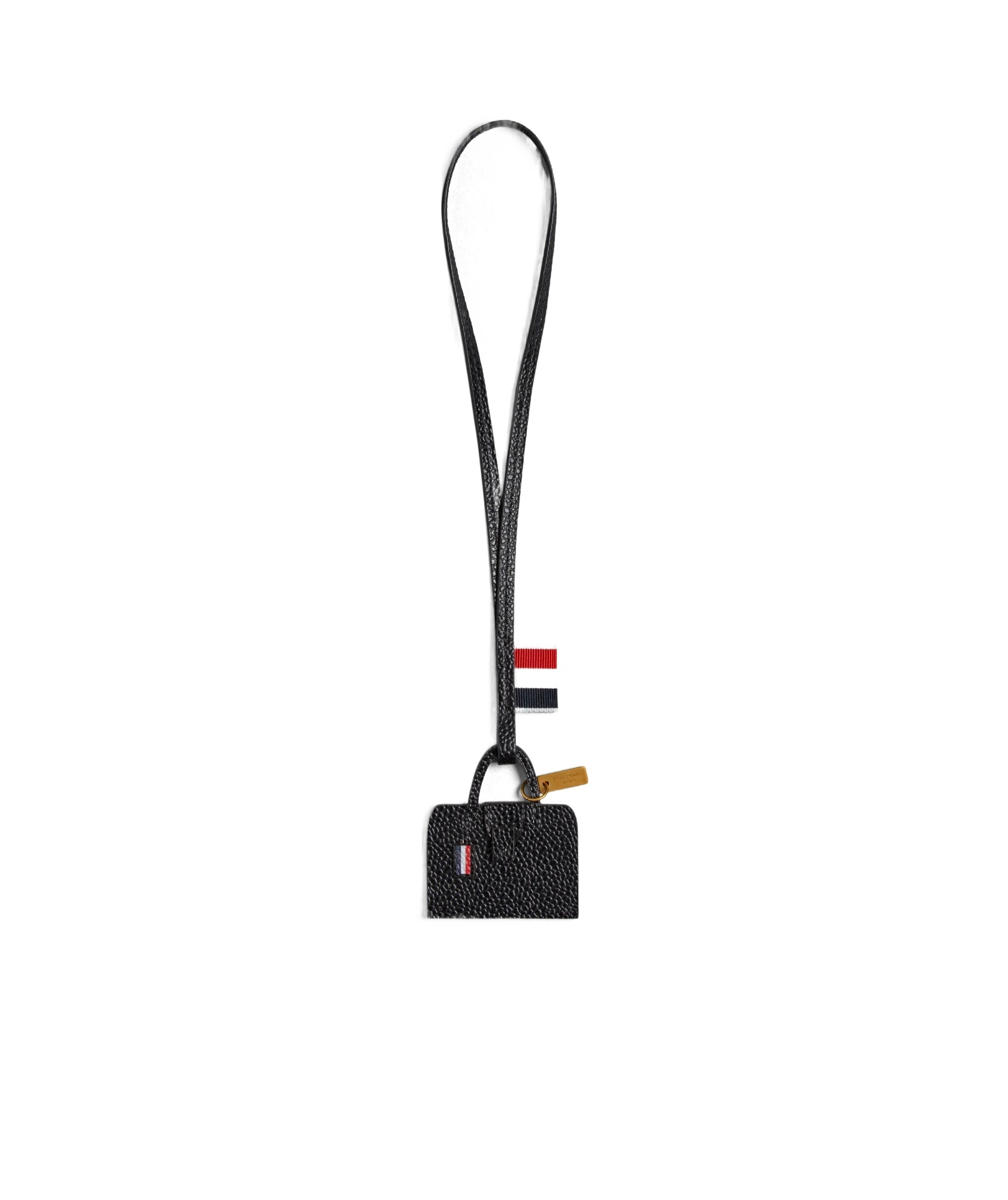 THOM BROWNE LEATHER KEYRING