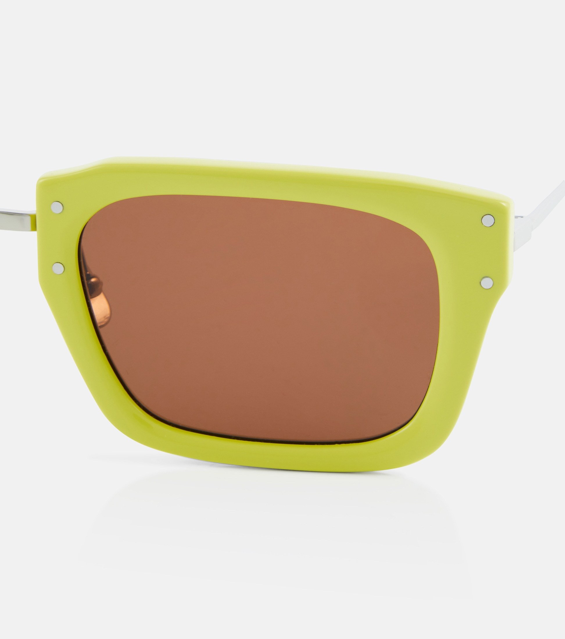 Jacquemus Square Sunglasses In Yellow