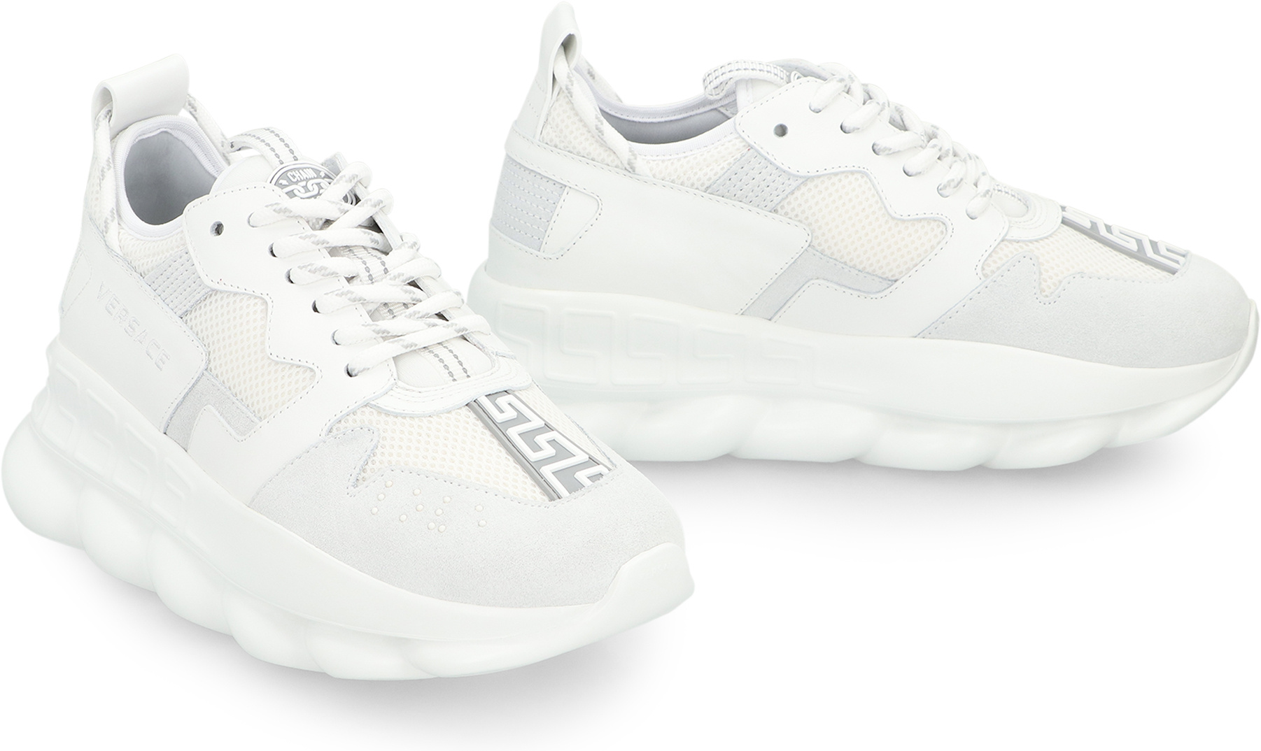 Versace Chain Reaction Oversize Sneakers In White