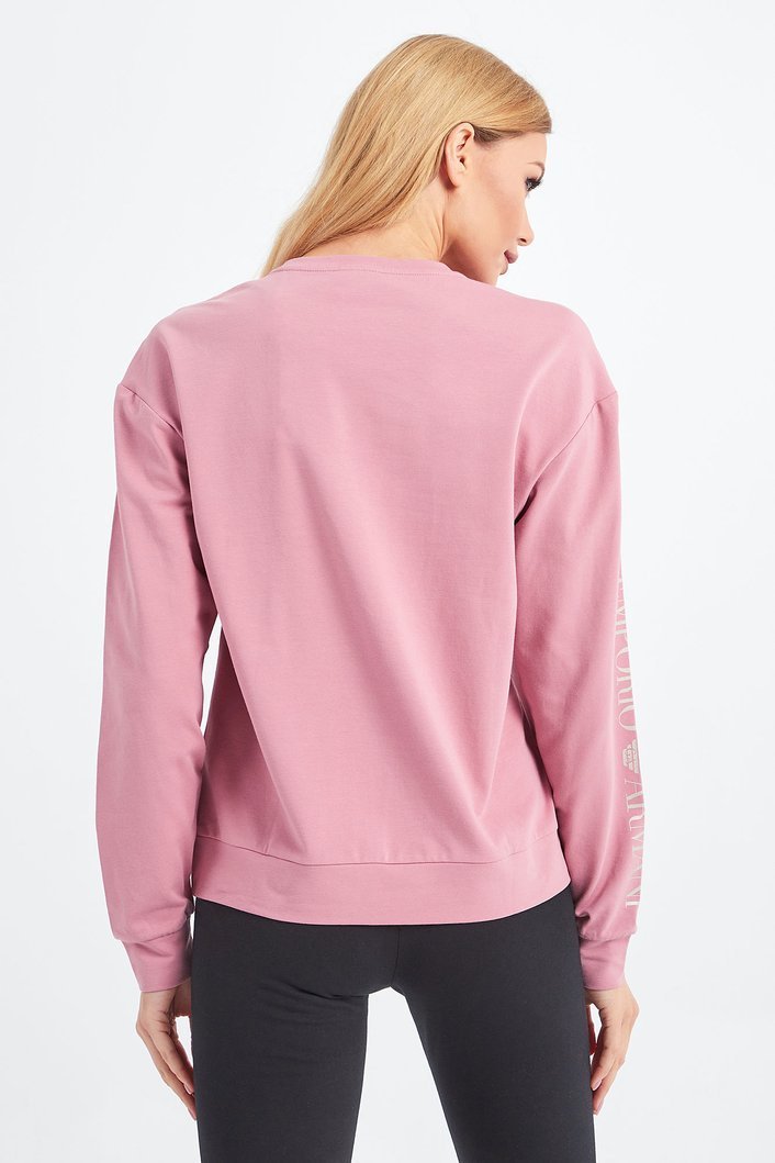 Shop Ea7 Logo Details Sweater In Pink