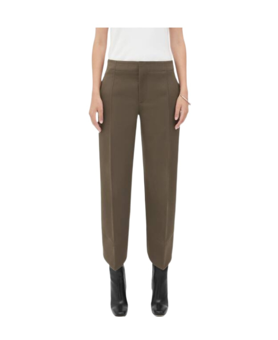 Bottega Veneta Fit Wool Casual Pants In Brown