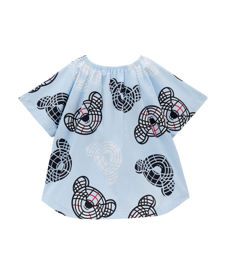 BURBERRY THOMAS BEAR-PRINT COTTON BLOUSE