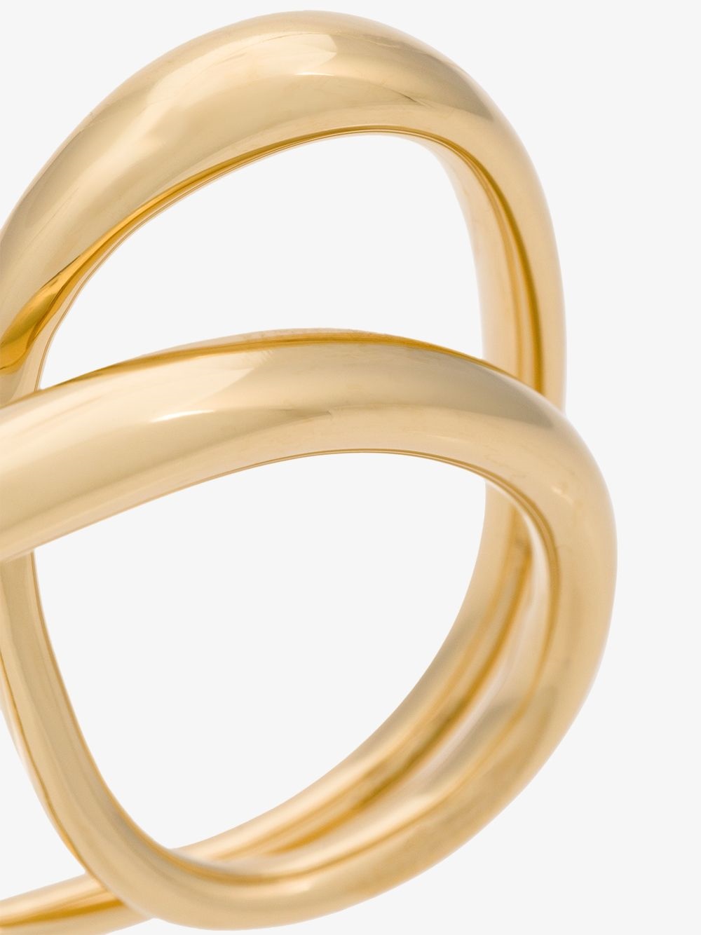 Charlotte Chesnais Heart Two-finger Gold-plated Ring In Yellow