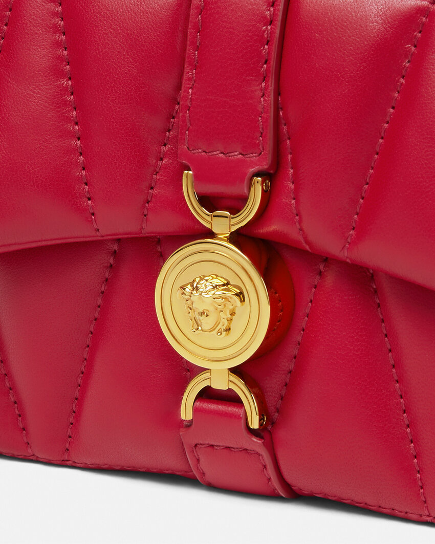 Versace Mini Sac Matelassé Kleio In Red