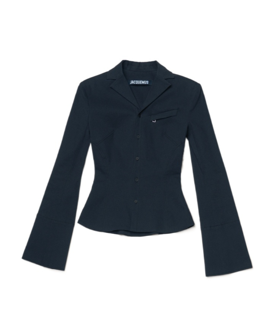 Shop Jacquemus Flared Tailored Blazer In Black