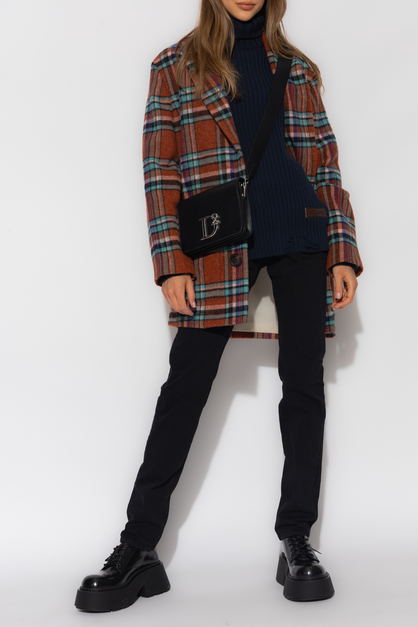 Dsquared2 Logo-patch Straight-leg Jeans In Black