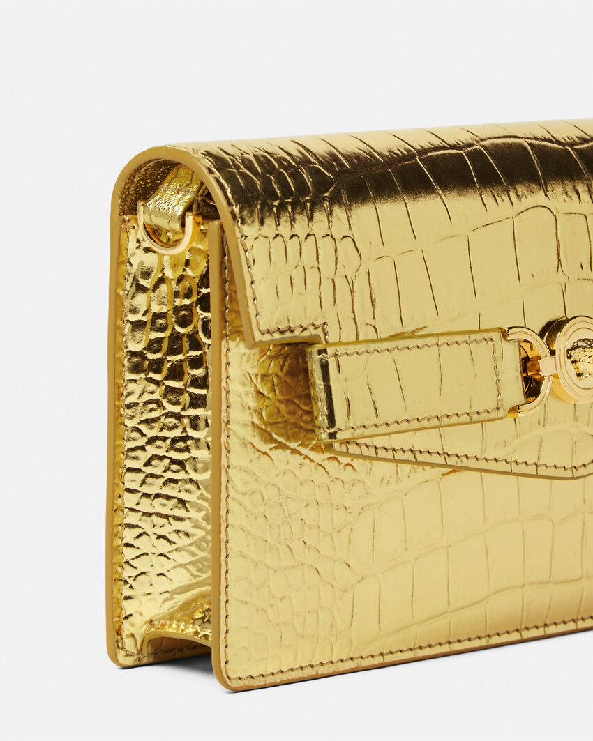 Versace Medusa'95 Crocodile Effect Shoulder Bag