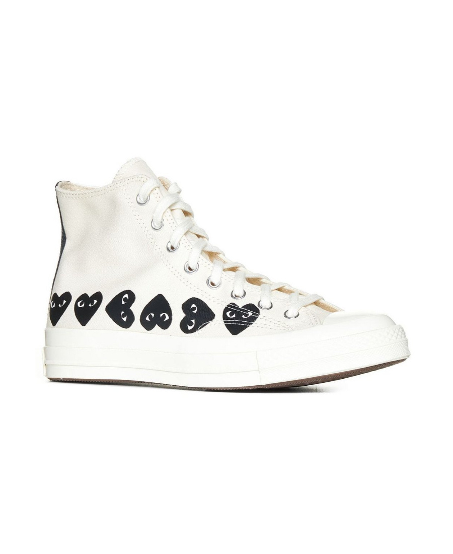COMME DES GARÇONS PRINTED HIGH-TOP SNEAKERS