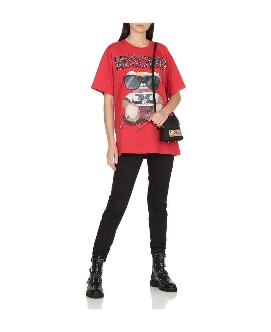 Moschino Printed Pattern Short-sleeved T-shirt In Red