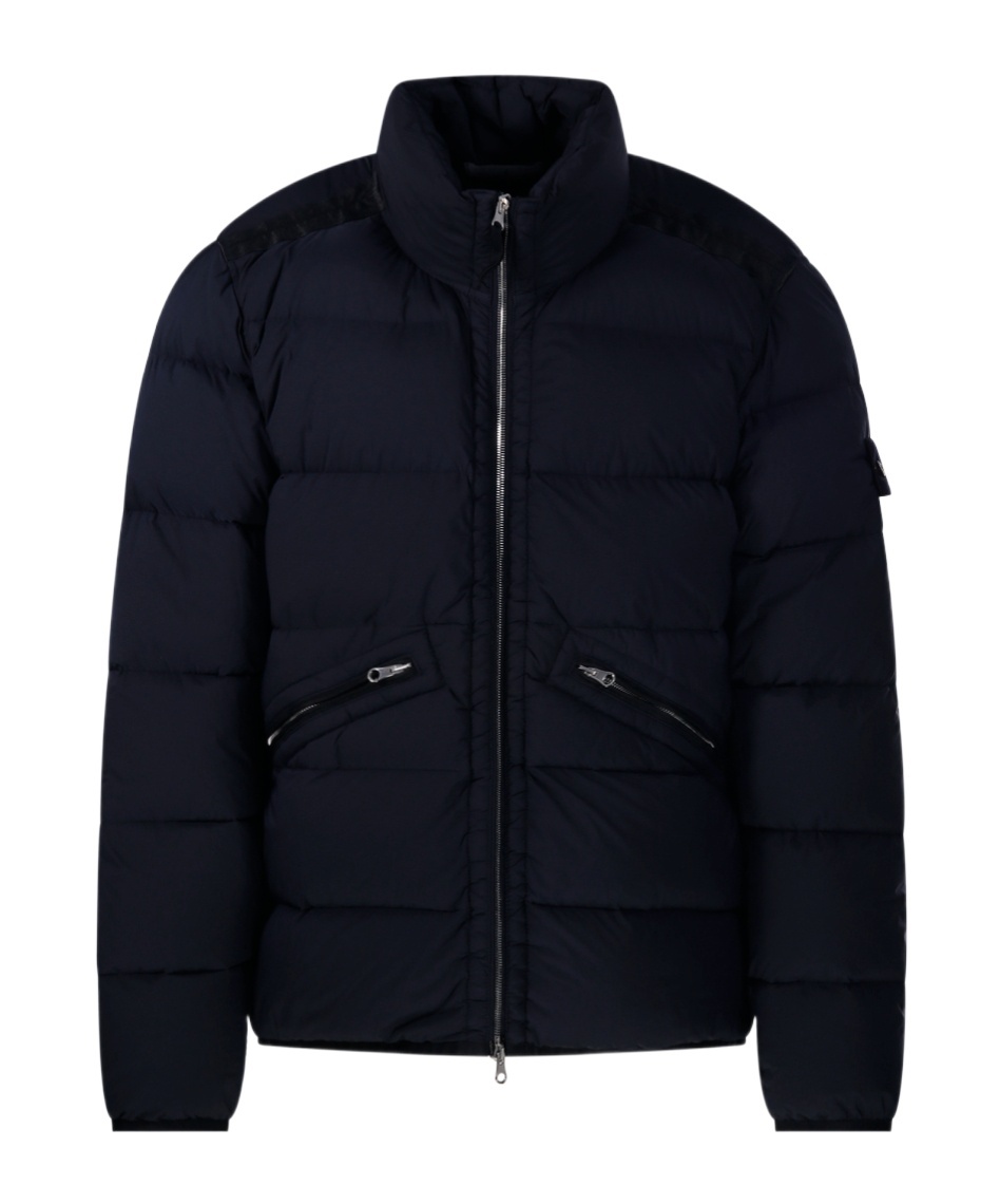 Stone Island Compass-logo Padded Jacket In Blue