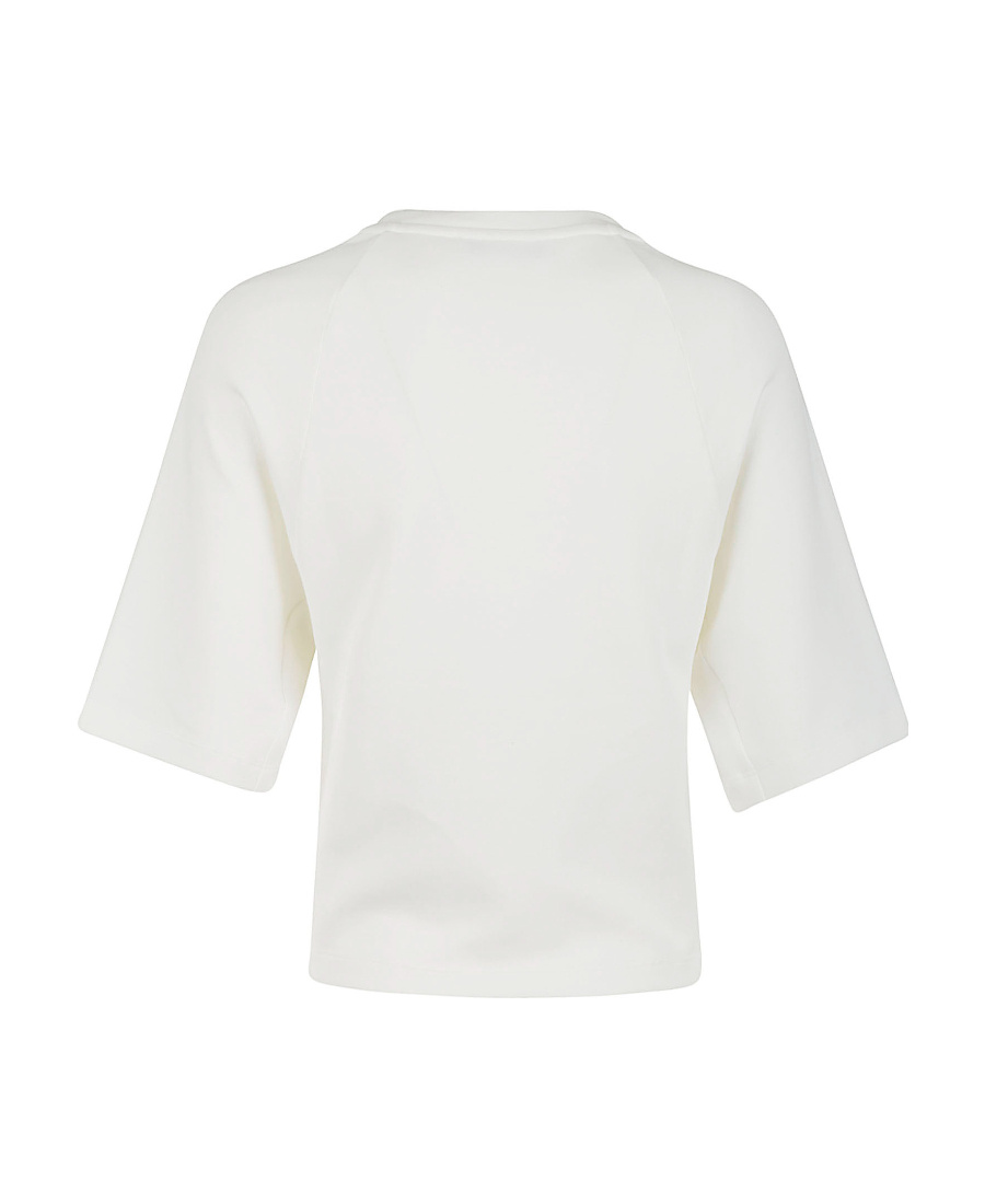Max Mara T-shirt With Round Neck And Short Sleeves In White