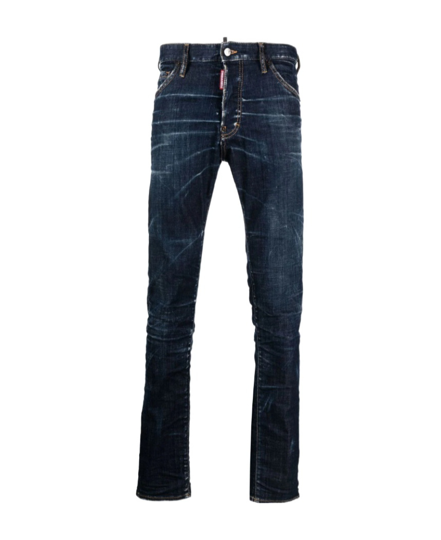 Dsquared2 Bleach-effect Skinny Denim Jeans In Black