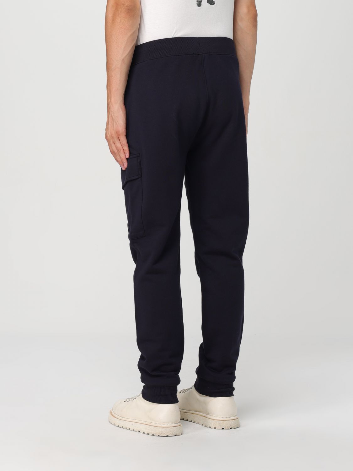 C.p. Company Cargo Pants With Elasticated Waistband And Lens Detail In Black