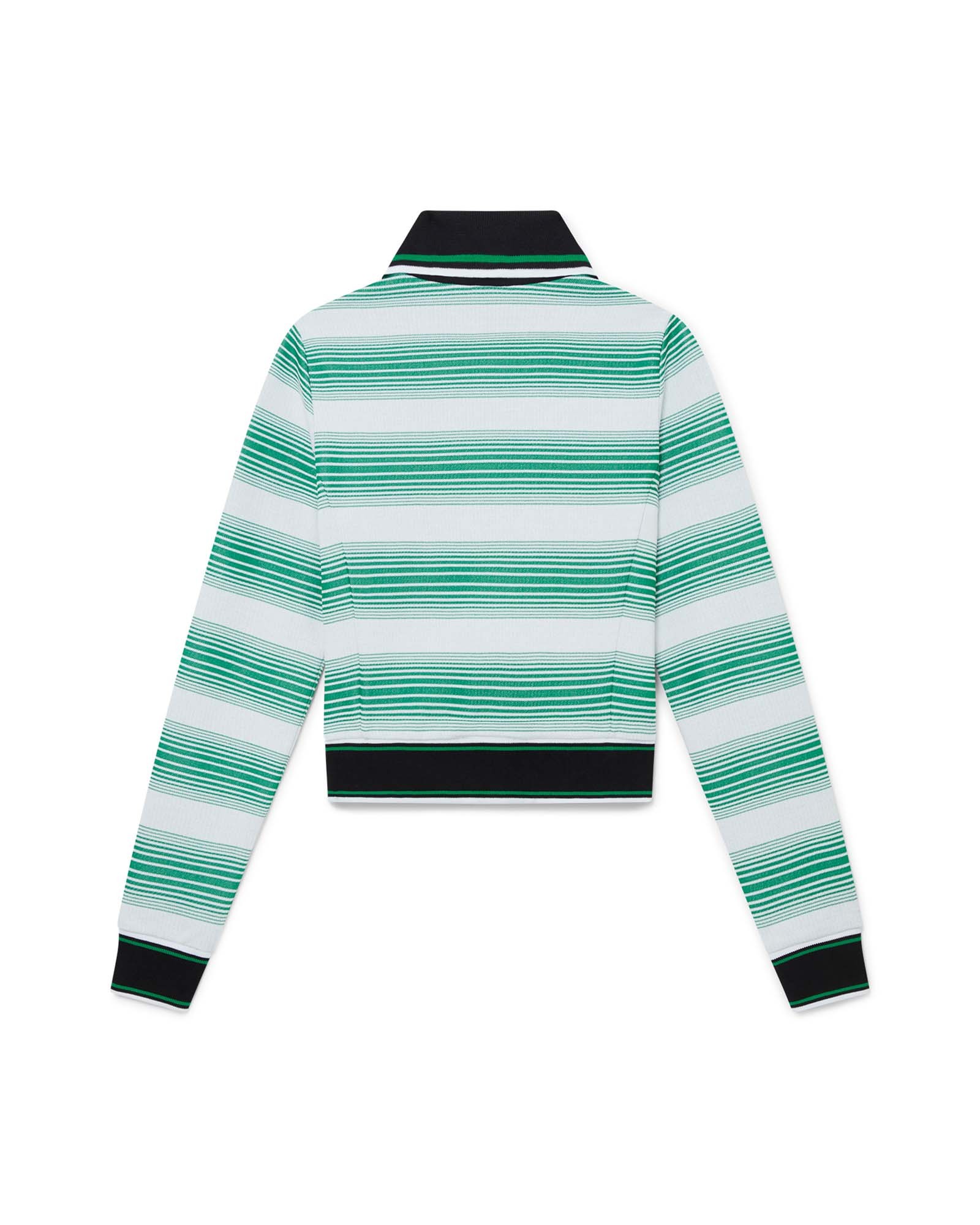 Casablanca Stripe Track Jacket White/evergreen In Green