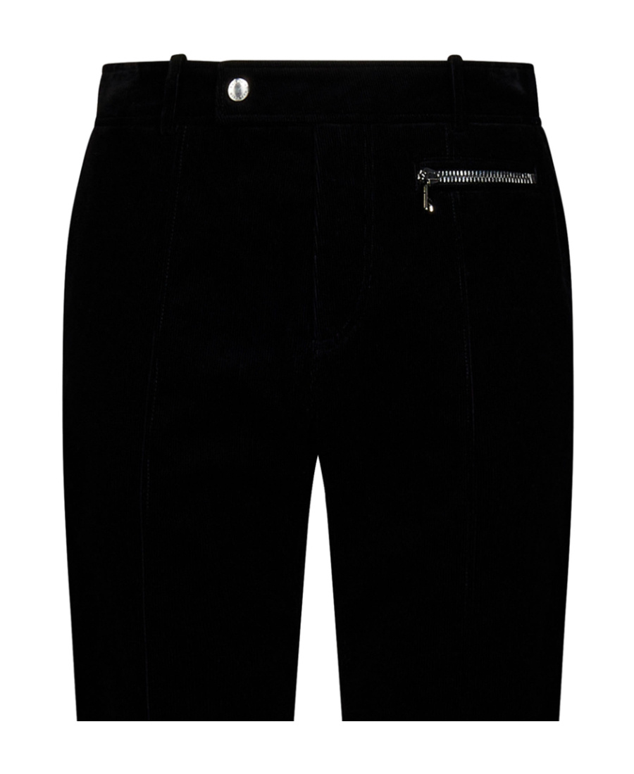 Balmain Black Zip-pocket Straight Trousers In Black