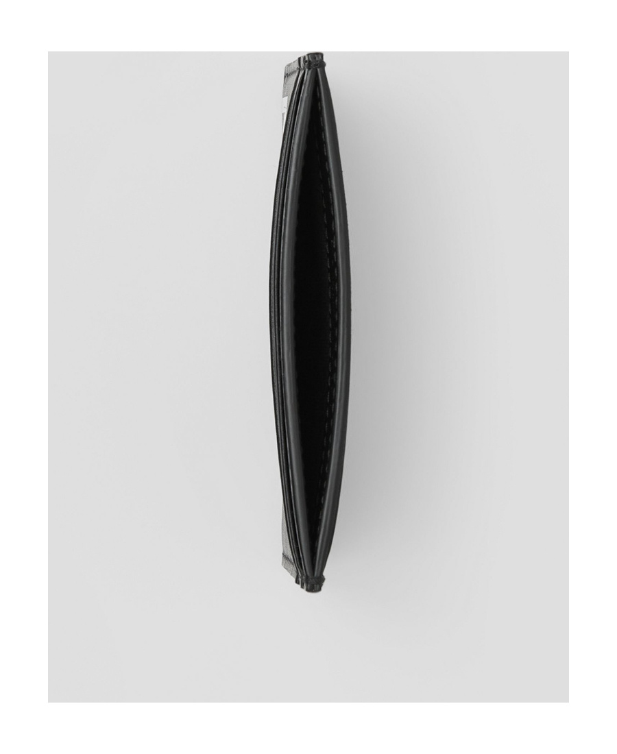 Burberry Coordinates-print Leather Card Case In Black