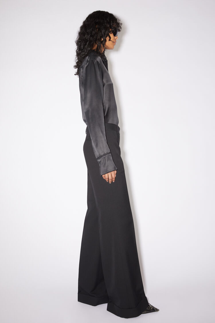 Acne Studios High-waisted Trousers In Black