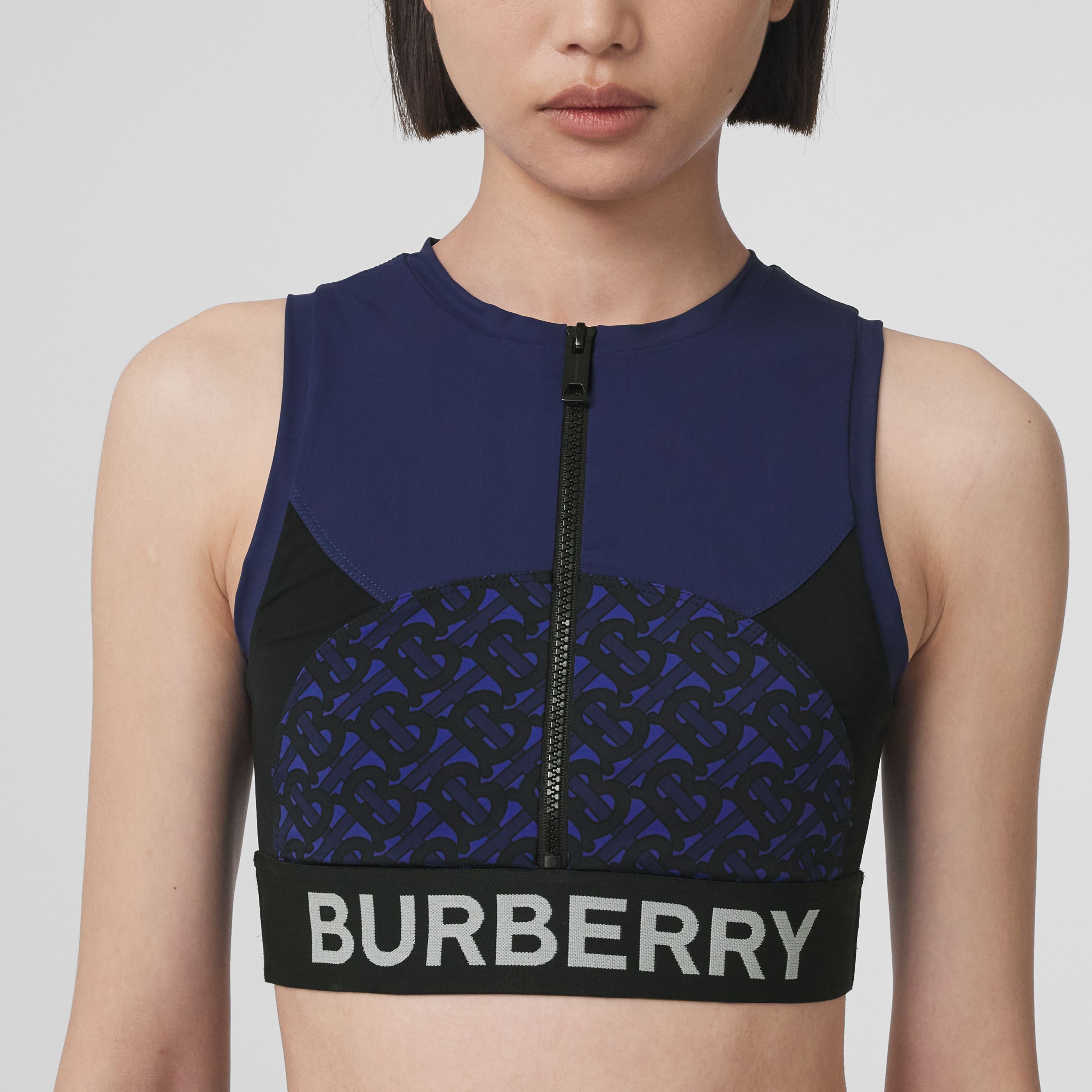 Burberry Burb Quinn Sprts Bra Hn W Log Wstbd In Blue