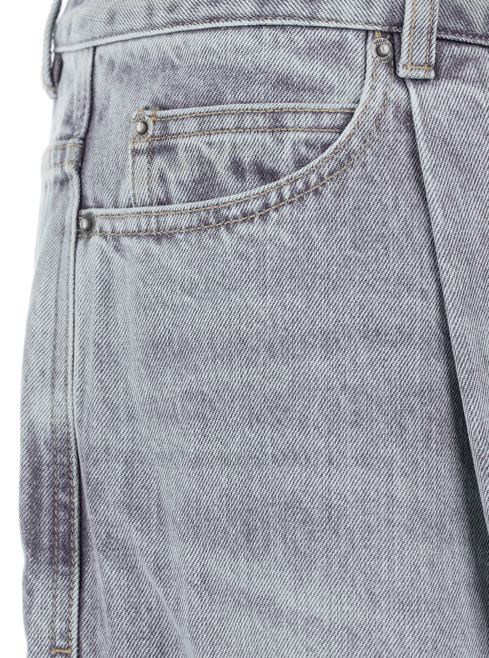 Juunj Pleated Five-pocket Jeans In Blue