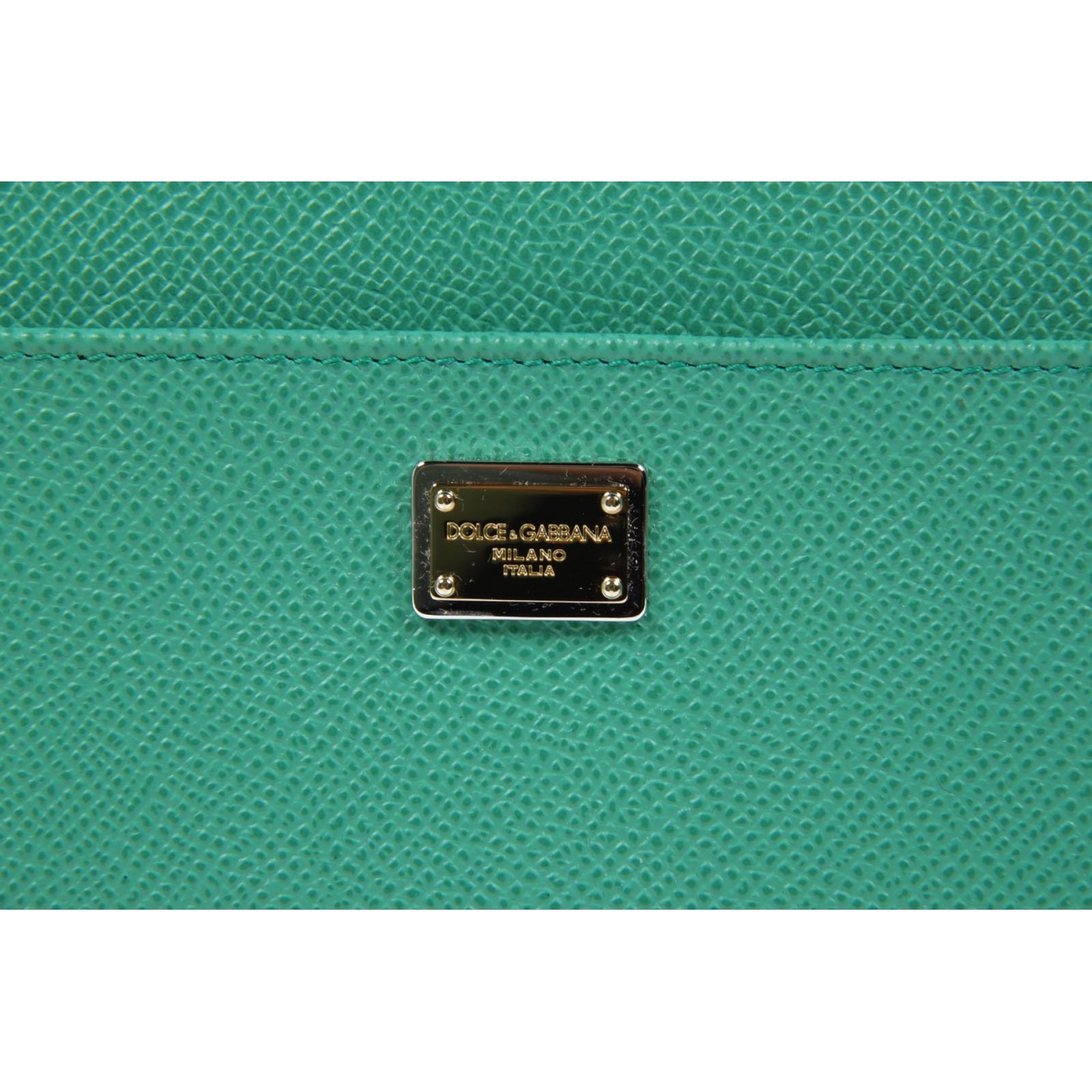 Dolce & Gabbana Logo Details Clutch In Green