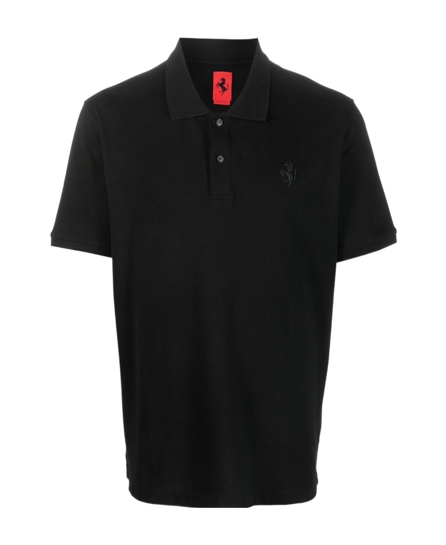 Ferrari Prancing Horse Polo Shirt In Black