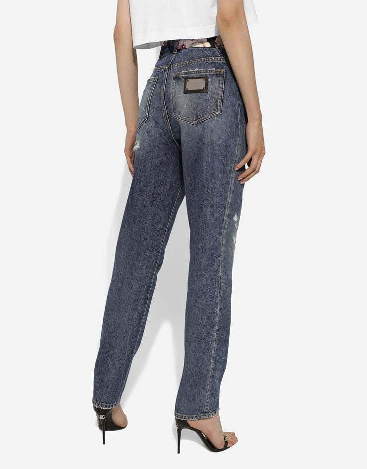 Dolce & Gabbana Jeans Im Distressed-look In Gray