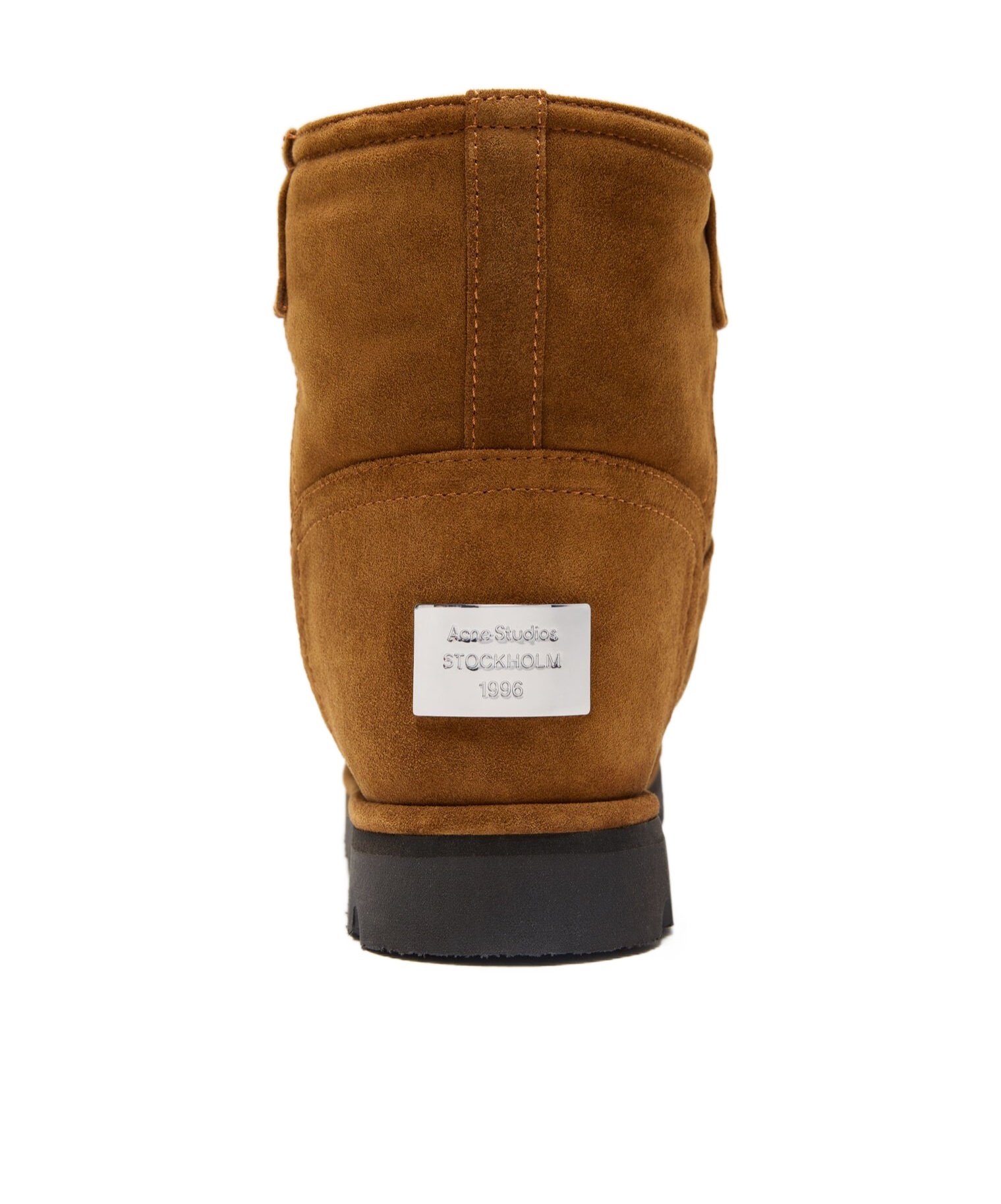 Acne Studios Shearling-lined Suede Ankle Boots In Brown