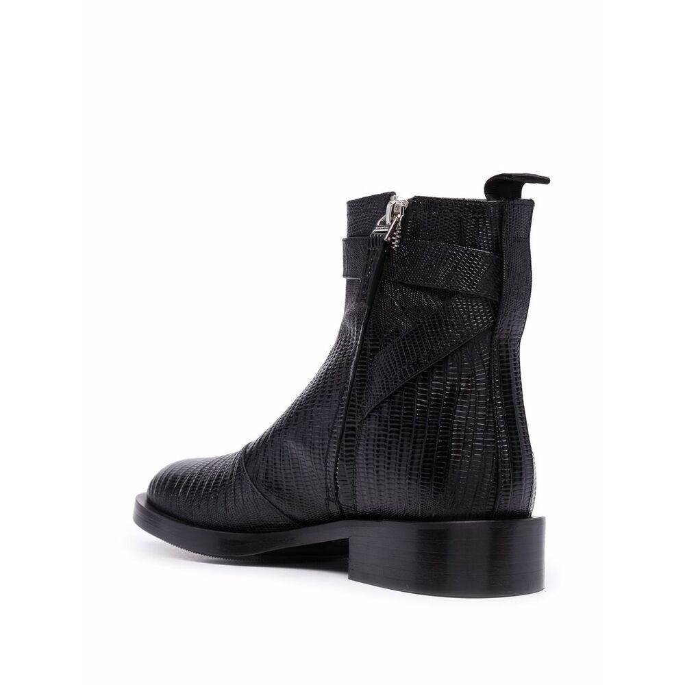 Givenchy Woman Lock Ankle Boot In Black Leather In Black