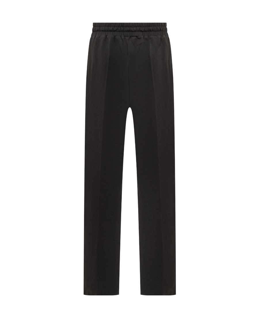 Palm Angels Monogram-embroidered Track Pants In Black