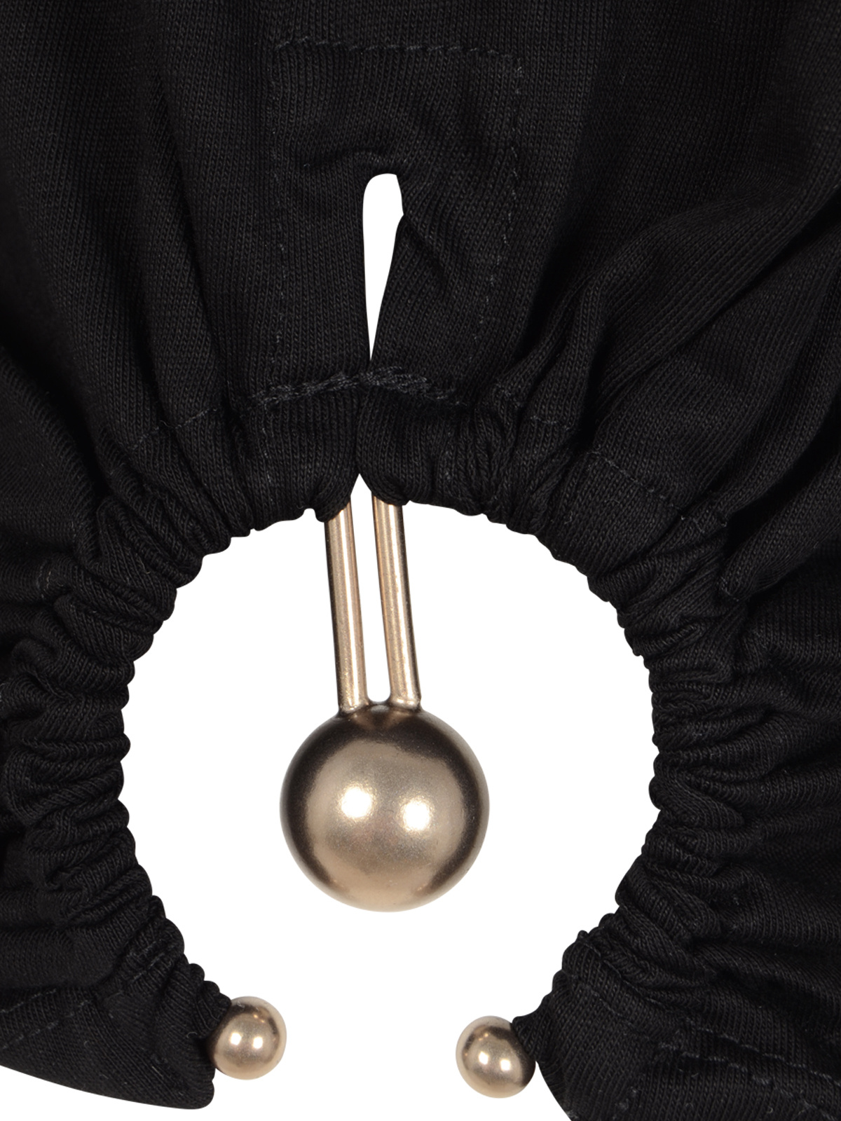 Christopher Esber Orbit Cotton Jersey Crop Top In Black